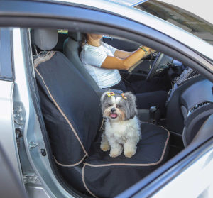 Capa para banco da frente de carro com shitzu